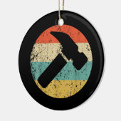 Carpenter Retro Hammer Keramisch Ornament (Links)