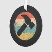 Carpenter Retro Hammer Ornament (voorkant)