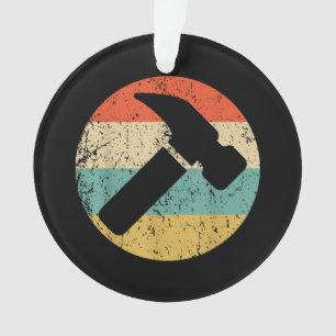 Carpenter  Retro Hammer Ornament