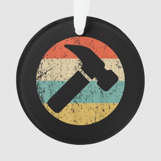 Carpenter Retro Hammer Ornament (voorkant)