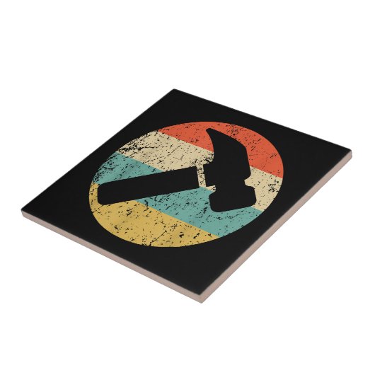 Carpenter  Retro Hammer Tegeltje (Zijkant)