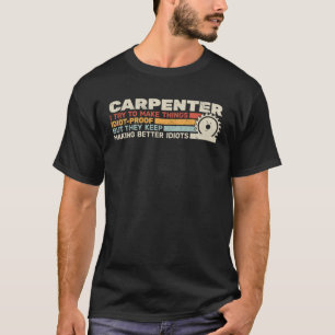Carpenter retro voor mannen timmerman t-shirt