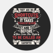 Carpenter Ronde Sticker (Voorkant)
