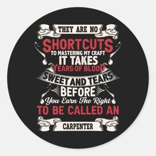 Carpenter Ronde Sticker (Voorkant)