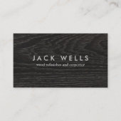 Carpenter Rustic Dark Wood Visitekaartje (Voorkant)