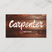 Carpenter rustieke mannelijke aanraking visitekaartje (Achterkant)