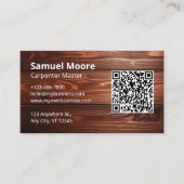 Carpenter rustieke mannelijke aanraking visitekaartje (Voorkant)