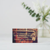 Carpenter Rustisch houten antiek brassluis Visitekaartje (Staand voorkant)