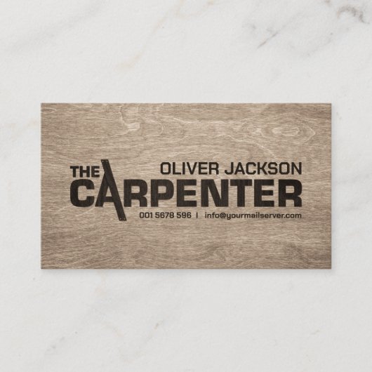 Carpenter Services coole logo-tekst Visitekaartje (Voorkant)