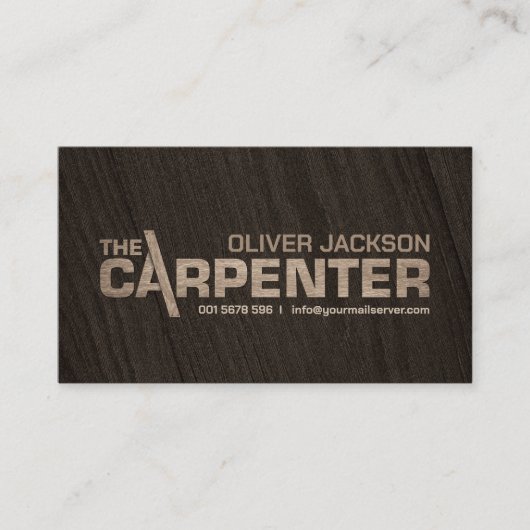 Carpenter Services coole logo-tekst Visitekaartje (Voorkant)