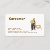 carpenter services editable   business card visitekaartje (Voorkant)