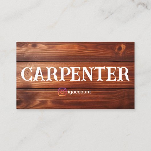 Carpenter Sjablonen QR Code Generator Visitekaartje (Achterkant)
