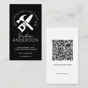 Carpenter timmerwerk diensten kleine bedrijven joi visitekaartje