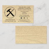 Carpenter Timmerwerk Rustiek Houten Fun Social Med Visitekaartje (Voorkant / Achterkant)