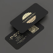 Carpenter Timmerwerk Zwart Goud Modern Visitekaartje