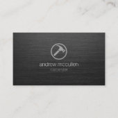 Carpenter Tools Hammer Icon Donker Geborsteld Meta Visitekaartje (Voorkant)