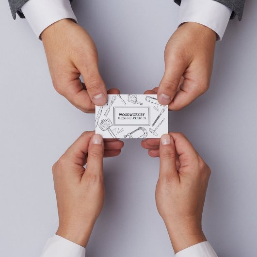 Carpenter Tools Handyman Service QR-code Visitekaartje