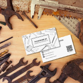 Carpenter Tools Handyman Service QR-code Visitekaartje
