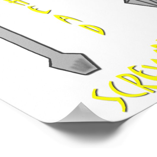 Carpenter Tools met Eyes Cartoon Art Poster (Hoek)