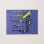 Carpenter Tools Whimsical Cartoon Art Legpuzzel (Horizontaal)
