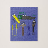 Carpenter Tools Whimsical Cartoon Art Legpuzzel (Verticaal)