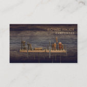 Carpenter Tools Woodwork Professional Rustic Wood Visitekaartje (Voorkant)