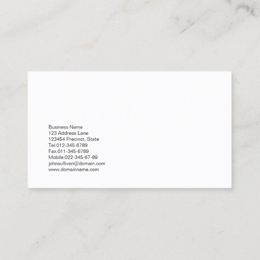 Carpenter Trade Skills Hamer nagels op hout Visitekaartje (Achterkant)