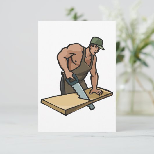 Carpenter-uitnodigingen Kaart (Staand voorkant)