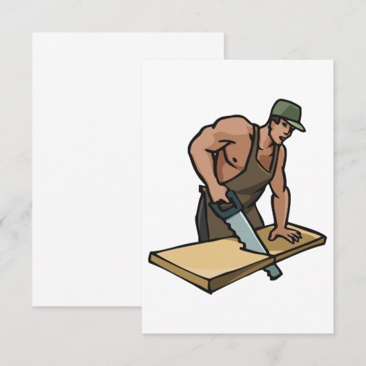 Carpenter-uitnodigingen Kaart (Voorkant / Achterkant)