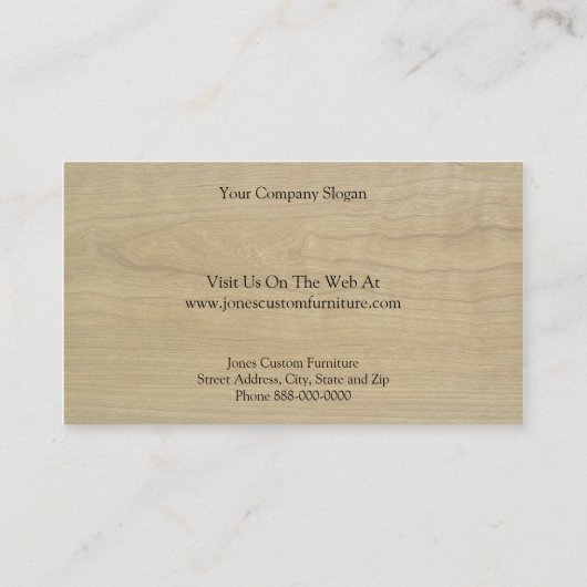 Carpenter Visitekaartje (Achterkant)