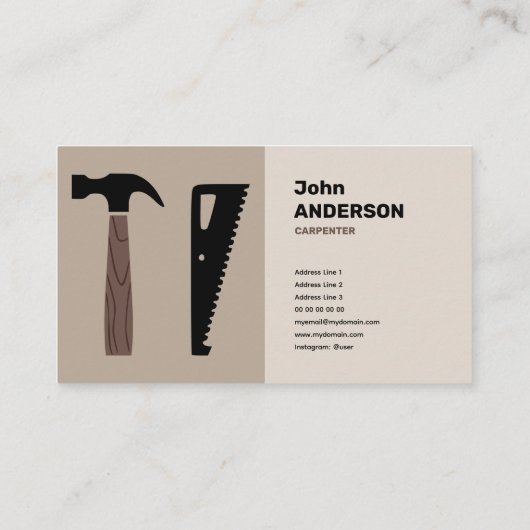 Carpenter Visitekaartje (Achterkant)