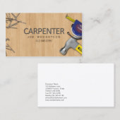 Carpenter Visitekaartje Hammer Maatspijkers (Voorkant / Achterkant)