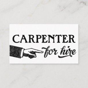 Carpenter-Visitekaartjes - Koel-Vintage Visitekaartje
