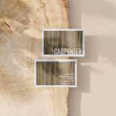 Carpenter walnoot hout afwerking meubelmakers visitekaartje