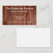 Carpenter Wood Background Visitekaartje (Voorkant / Achterkant)