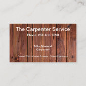 Carpenter Wood Background Visitekaartje (Voorkant)