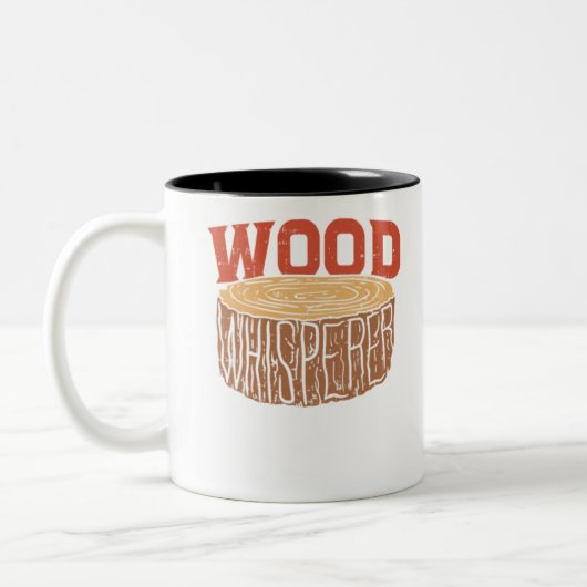 Carpenter Wood Whisperer Gift Tweekleurige Koffiemok (Links)