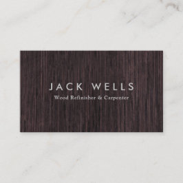 Carpenter Wood Worker Refinisher Donker Hout Korre Visitekaartje