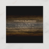 Carpenter Woodwerker Professional Tool Wood Vierkante Visitekaartje (Achterkant)