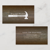 Carpenter Woodwerker Professional Tool Wood Visitekaartje (Voorkant / Achterkant)