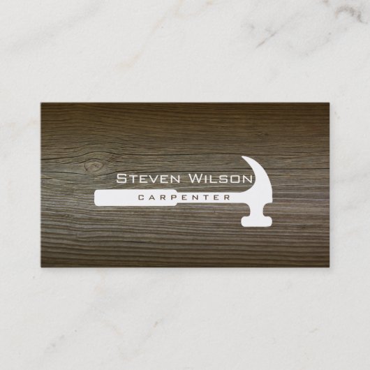 Carpenter Woodwerker Professional Tool Wood Visitekaartje (Voorkant)