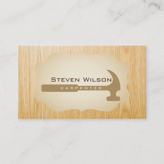Carpenter Woodwerker Professional Tool Wood Visitekaartje (Voorkant)