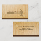 Carpenter Woodwerker Professional Tool Wood Visitekaartje (Voorkant / Achterkant)
