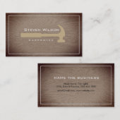 Carpenter Woodwork Professional Tool Rustic Wood Visitekaartje (Voorkant / Achterkant)