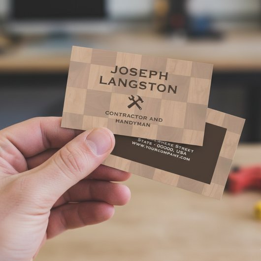 Carpenter, Woodworking & Residential Construction Visitekaartje