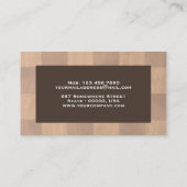 Carpenter, Woodworking & Residential Construction Visitekaartje (Achterkant)