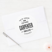 Carpenter Work Title Cadeau Ronde Sticker (Envelop)