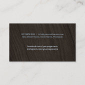 Carpenterdiensten cirkelzagen en plankmachines visitekaartje (Achterkant)