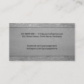 Carpenterdiensten cirkelzagen en plankmachines visitekaartje (Achterkant)