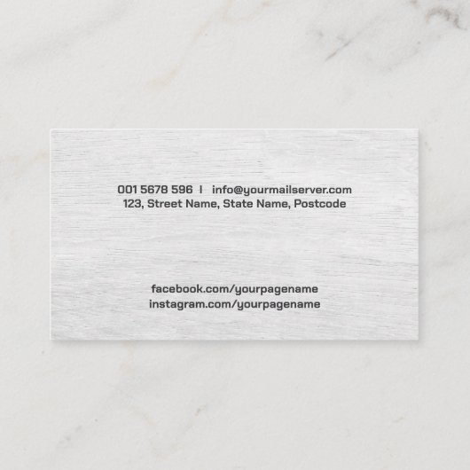 Carpenterdiensten cirkelzagen en plankmachines visitekaartje (Achterkant)